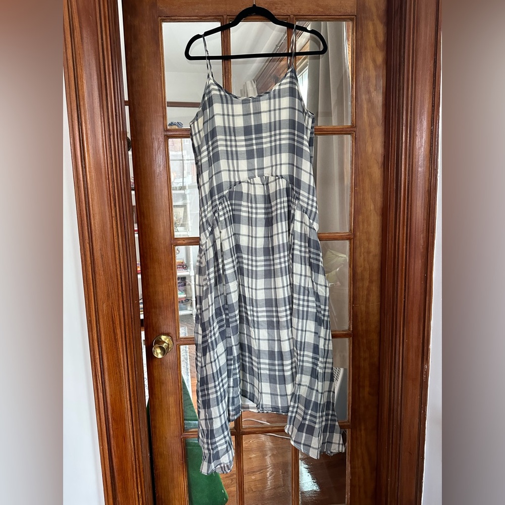 By Trovata Birds of Paradis check midi dress